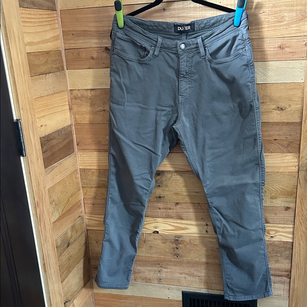 DUER Men's Slim Fit Gray Jeans